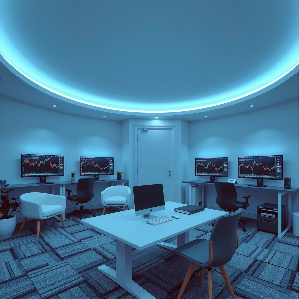 Modern office environment showcasing our creative workspace